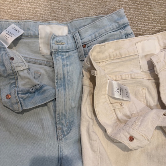 Mother jeans, size 28, ecru and faded blue - Picture 2 of 3